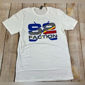 S2 Faction Supplements Retro Hockey Gym Fitness White T Shirt Size Small